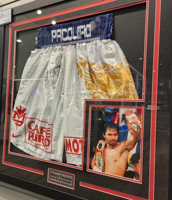 Manny Pacquiao Framed Autographed Boxing Trunks w/PSA COA