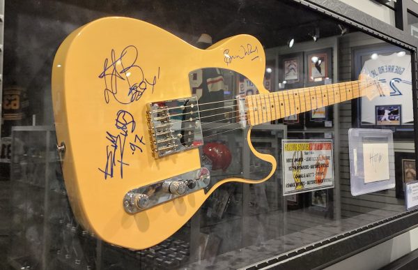 Framed Rolling Stones Autographed Guitar W/ JSA Letter