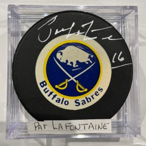 Pat LaFontaine Signed Buffalo Sabres Puck w/COA