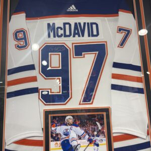 Framed Connor McDavid Oilers Adidas Jersey w/PSA COA