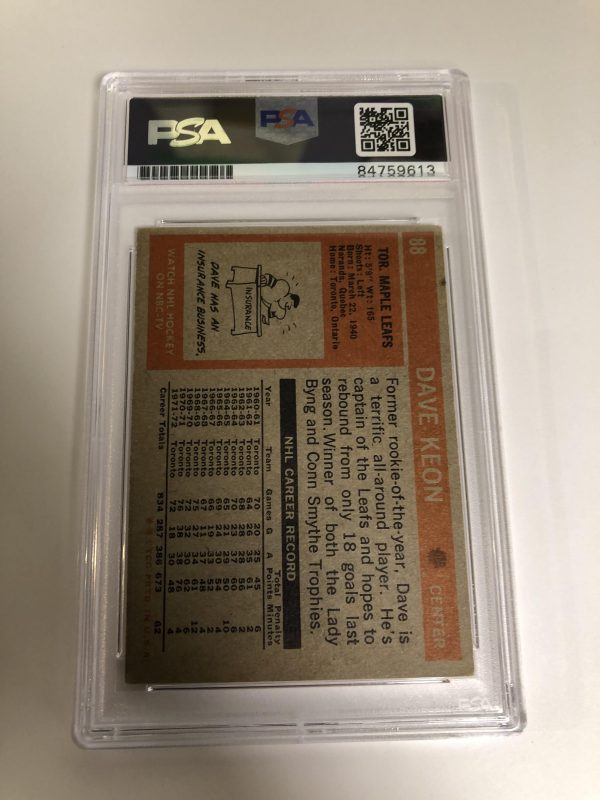 Dave Keon Maple Leafs PSA Auto