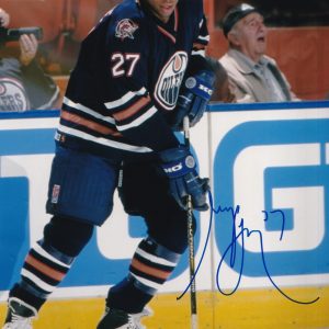 Georges Laraque Autographed Edmonton Oilers 8x10 Photo w/COA