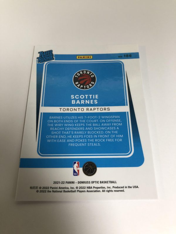 Scottie Barnes 2021-22 Donruss Optic Rated Rookie