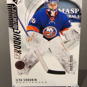 Ilya Sorokin UD SP Authentic Rookie Card Silver Foil /2299