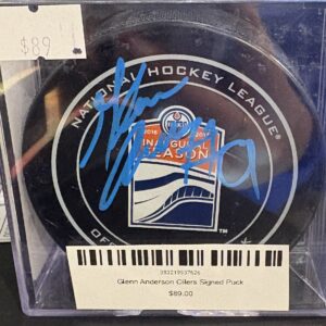 Glenn Anderson Oilers Signed Puck