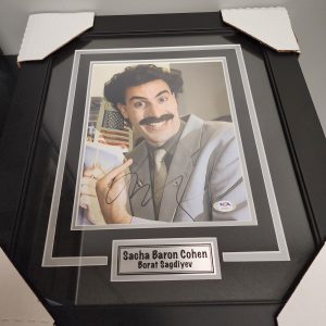Sacha Baron Cohen Framed Borat Sagdiyev Signed 8x10 Photo w/ PSA