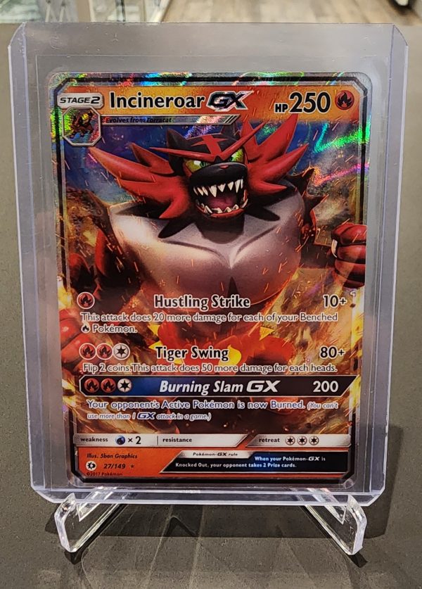 Pokemon Tcg Incineroar Gx Sun Moon Holo Ultra Rare Icons And