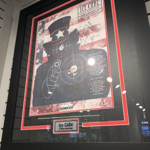 Framed Ice Cube Autographed Death Certificate 25th Anniversary Poster w/Beckett COA