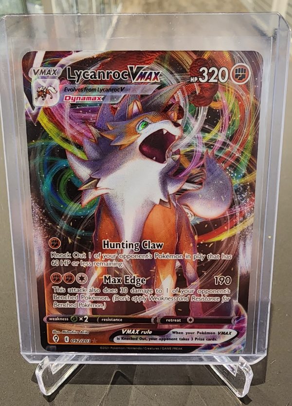 Pokemon TCG Lycanroc VMax 092/203 Evolving Skies Ultra Rare