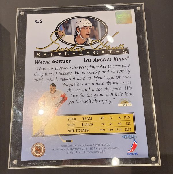 Wayne Gretzky 1992 Upper Deck Gordie Howe Selects Auto /500