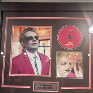 Framed Ed Sheeran Autographed CD + Cover w/JSA COA