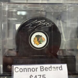 Connor Bedard Signed Puck W/ Case