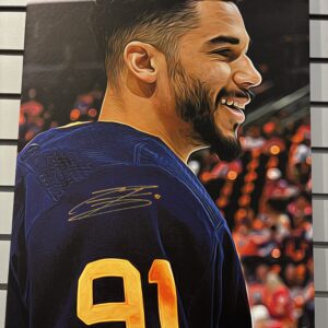 Evander Kane Signed Canvas /25 W/ AJ Sports COA