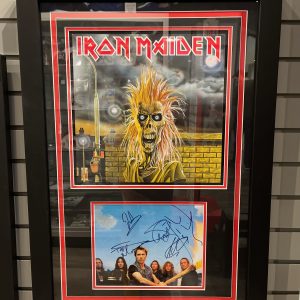 Iron Madien Signed 8X10 Photo Framed With Album W/COA