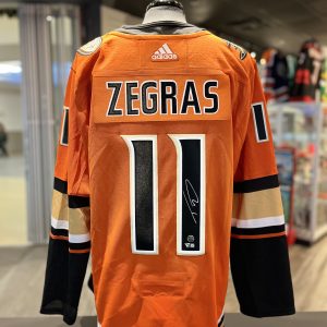 Trevor Zegras Autographed Ducks Jersey W/ Fanatics COA