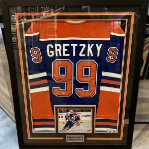 Wayne Gretzky Signed Oilers Jersey Framed W/ Upper Deck COA