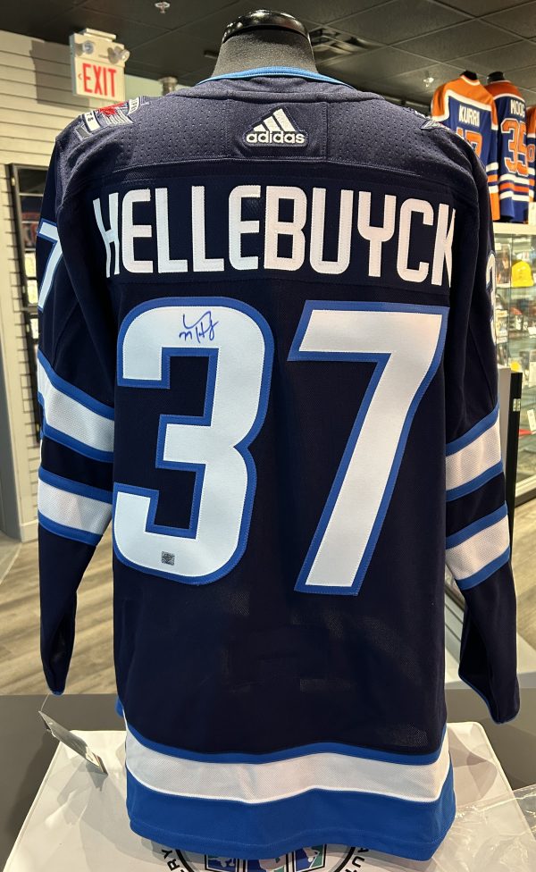Connor Hellebuyck Signed Jets Jersey W/ COA
