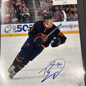 Dylan Holloway Signed 11X14 Photo COA PROAM