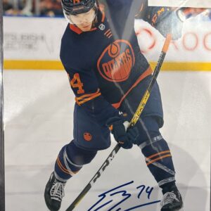 Ethan Bear Signed Oilers Photo 11X14 W/ COA