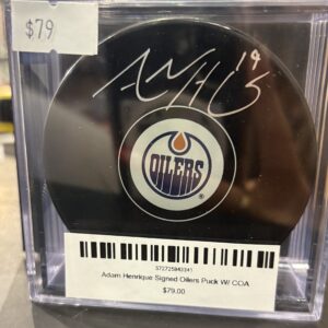 Adam Henrique Signed Oilers Puck W/ COA