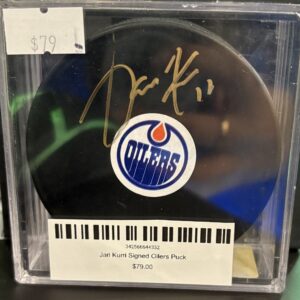 Jari Kurri Signed Oilers Puck