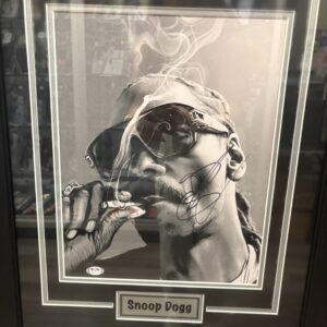 Snoop Dogg Smoking Signed and Framed Picture