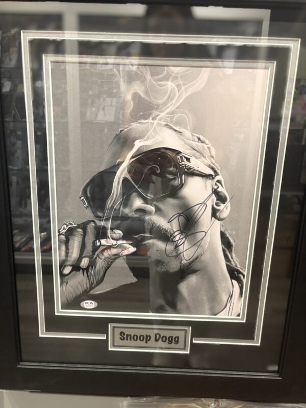 Snoop Dogg Smoking Signed and Framed Picture