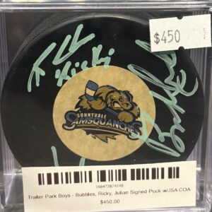 Trailer Park Boys - Bubbles, Ricky, Julian Signed Puck w/JSA COA
