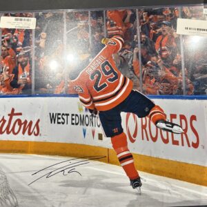 Leon Draisaitl Signed Oilers 16X20 COA Fanatics