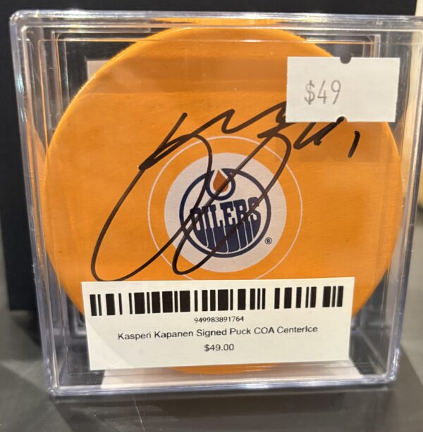 Kasperi Kapanen Signed Puck COA CenterIce