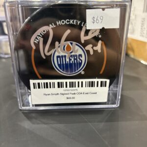 Ryan Smyth Signed Puck COA East Coast
