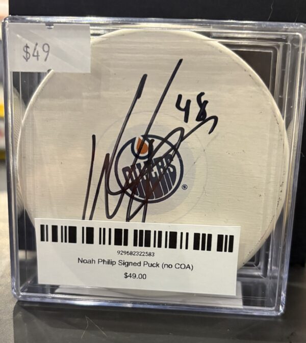 Noah Philip Signed Puck (no COA)