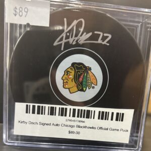 Kirby Dach Signed Auto Chicago Blackhawks Official Game Puck