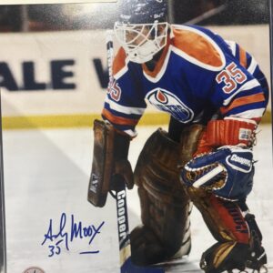 Andy Moog #35 Signed 8X10 Photo COA AJ Sports