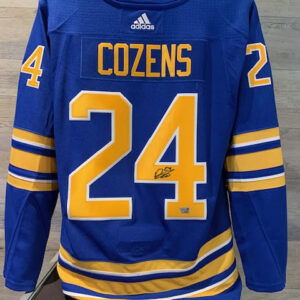 Dylan Cozens Signed Jersey - Blue - COA Fanatics