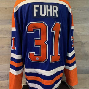 Grant Fuhr Signed Jersey - Blue - COA AJ