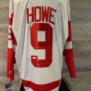 Gordie Howe Signed Jersey - Red - COA JSA