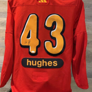 Quinn Hughes Signed Jersey - Red All Star - COA JSA