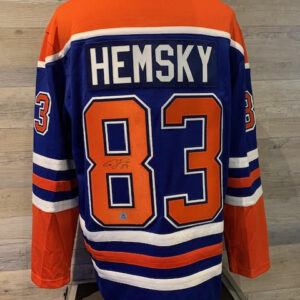 Ales Hemsky Signed Jersey - Blue - COA AJ
