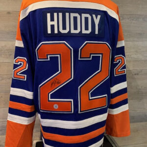 Charlie Huddy Signed Jersey - Blue - COA AJ