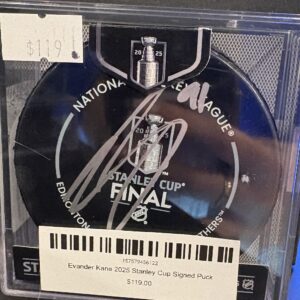 Evander Kane 2025 Stanley Cup Signed Puck