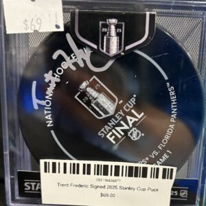 Trent Frederic Signed 2025 Stanley Cup Puck