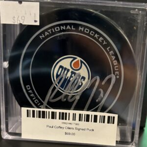 Paul Coffey Oilers Signed Puck