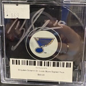 Brayden Schenn St. Louis Blues Signed Puck