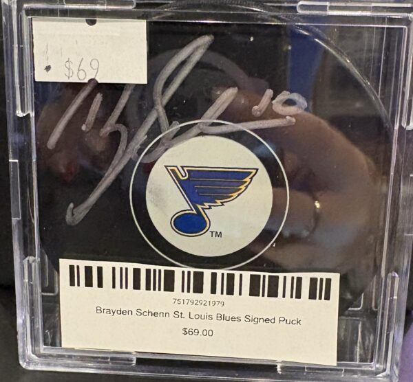 Brayden Schenn St. Louis Blues Signed Puck