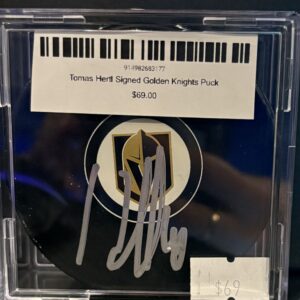 Tomas Hertl Signed Golden Knights Puck