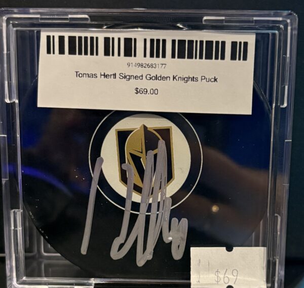 Tomas Hertl Signed Golden Knights Puck