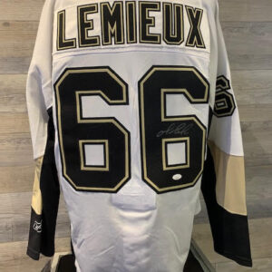 Mario Lemieux Signed Jersey - White - COA JSA