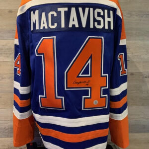 Craig MacTavish Signed Jersey - Blue - COA AJ