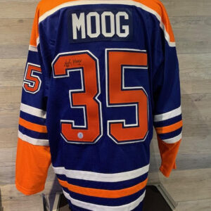 Andy Moog Signed Jersey - Blue - COA AJ